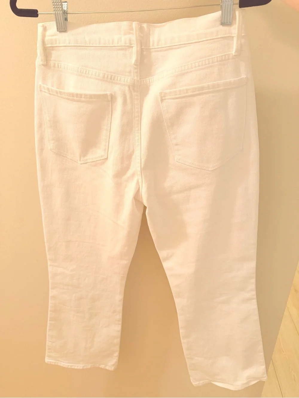 FRAME Le Sylvie Kick Boot Jeans Women’s Size 28 White Cotton - Picture 4 of 11